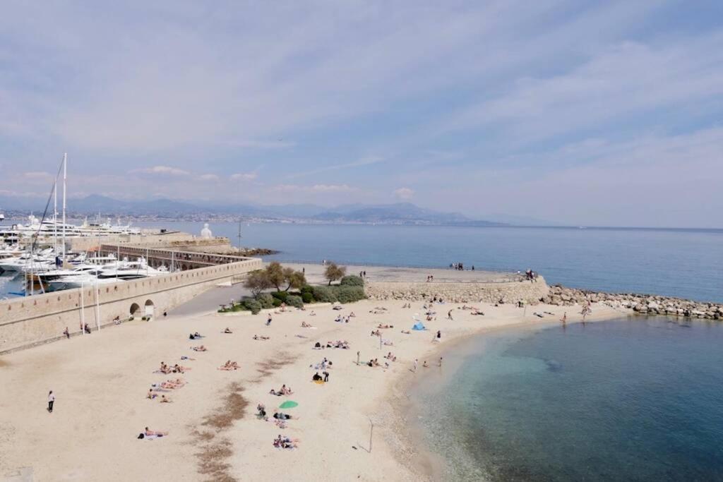 Bord De Mer - Ac, Wifi, Chic, Sea View, Beach 2 Minutes Walk Antibes Eksteriør billede